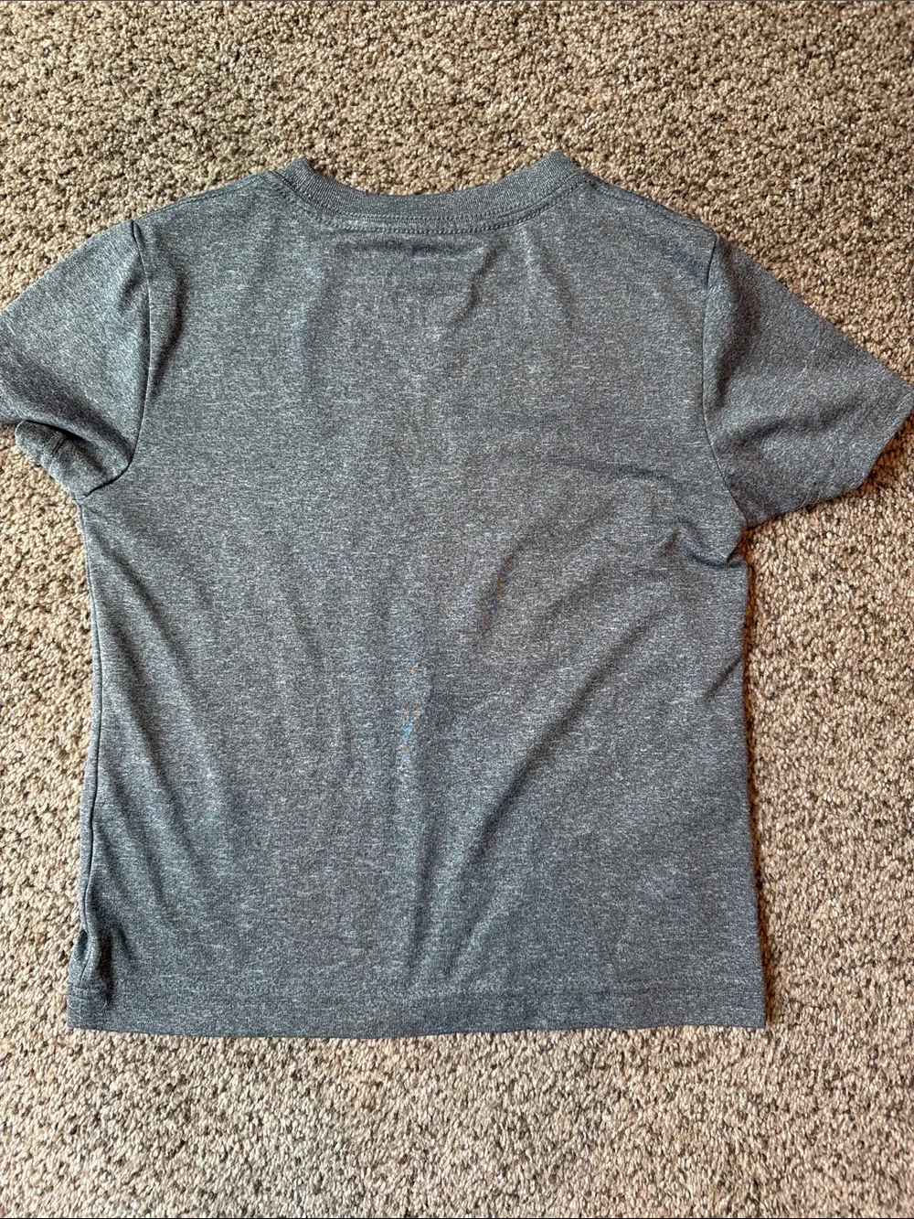 Nike | Gray Youth Dri-FIT Tee with Neon Yellow & Black Swoosh